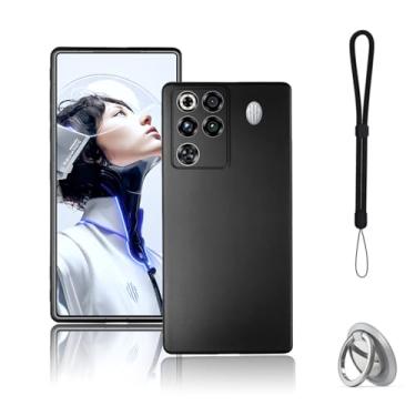 Imagem de NOUKAJU Capa para REDMAGIC 11 Pro, capa protetora de TPU, função de suporte, suporte ajustável, antiqueda, à prova de choque, capa protetora para RedMAGIC 11 Pro Plus (preto)