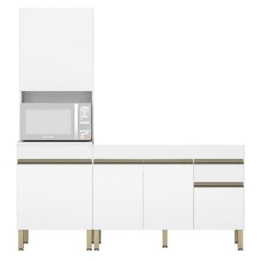 Imagem de Paneleiro E Balcão Gabinete Sem Tampo 150cm Lina K02 Supremo - Mpozenato