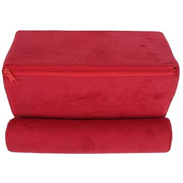 Imagem de Travesseiro Suporte para Tablet Suporte Macio Suporte para Telefone Cama Almofada Suporte para Leitura Vermelho