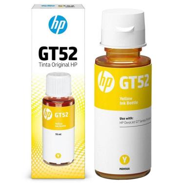 Imagem de Tinta Impressora Refil Original Hp Gt52 Amarela 70ml