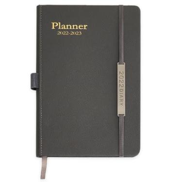 Imagem de Agenda de compromissos portátil de couro sintético 2022-2023 casual pequeno mensal simples reutilizável para uso diário