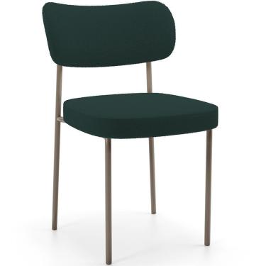 Imagem de Cadeira Decorativa Sala De Jantar Melina Base Arena L02 Bouclê Verde - Lyam Decor