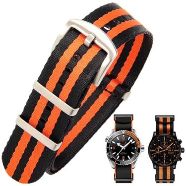 Imagem de Aoeiwv Pulseira de relógio de nylon balístico militar de 20 mm, 22 mm, com fivela pesada, macia, durável, impermeável, pulseira de reposição de nylon premium para homens e mulheres