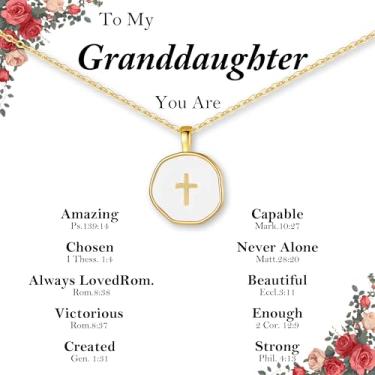 Imagem de Presentes de Natal cristãos para mulheres, colar com cruz de pérolas, presentes baseados na fé, para filha, irmã, mãe, batismo religioso, presente católico, colar cristão para neta, avó, confirmação
