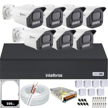 Imagem de Kit 7 Câmeras Full Color C/Áudio Dvr Intelbras 8 canais 1TB