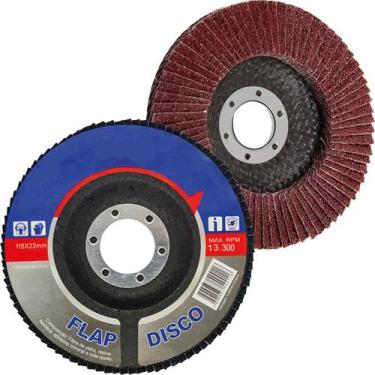 Imagem de Kit 2 Disco Flap Lixa Profissional De Desbaste Madeira Aço - Gici Tool