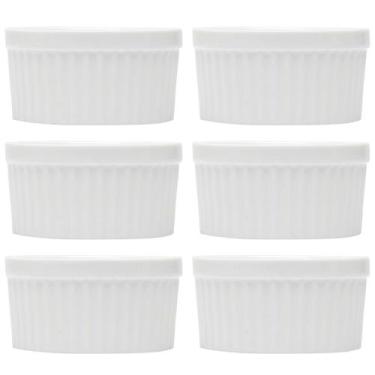 Imagem de Conjunto 6 Ramequins de Porcelana Classic Branco 8,5cm x 5cm - Lyor