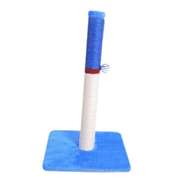 Imagem de Generic Arranhador para Gatos com Haste Afiadora de Garras Versátil e Protetora para Móveis com Esferas de Afiar Garras. Brinquedo para Gatos com Alta, Blue 61 Cm H