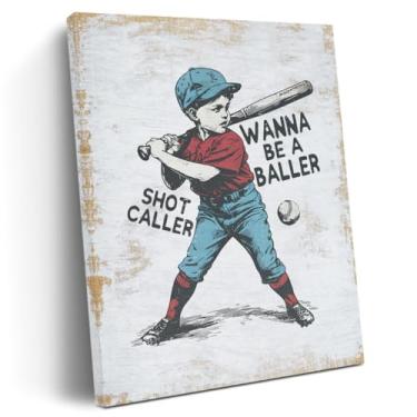 Imagem de Decoração de parede retrô de beisebol para menino, arte de parede, vintage, beisebol, meninos, dia de jogo, impressões, pôster, pintura, arte, para escritório em casa, casa de fazenda, quarto, filho