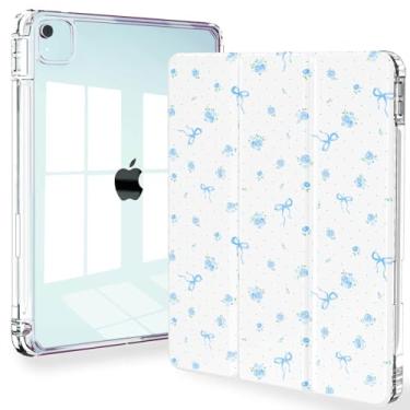 Imagem de Feams Capa fina para iPad Air de 13 polegadas M3 2025/M2 2024, capa traseira transparente para iPad Pro de 12,9 polegadas, 6ª/5ª/4ª geração 2022/2021/2020, capa traseira transparente com suspensão