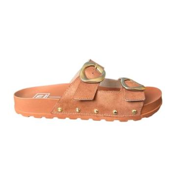 Imagem de Tamanco Feminino Moleca 5436440 – Salto Baixo, Confortável, Casual, Moda Dia a Dia (Camel, BR, Adulto, Numérico, 34)