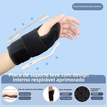 Imagem de Suporte Para Pulso Unissex Com Placa De Aço, Protetor De Tendão E Faix