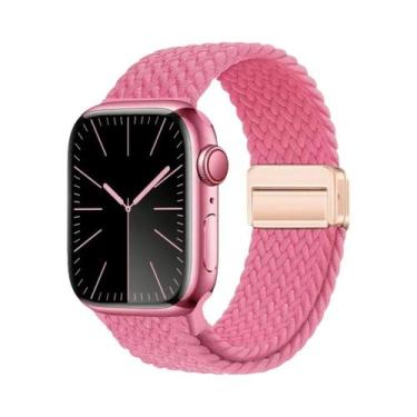 Imagem de Pulseira De Nylon Trançada Compatível Com Apple Watch Series S10 46mm 