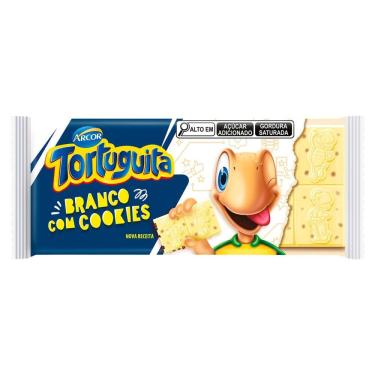 Imagem de Chocolate Arcor Tortuguita Branco com Cookies 80g