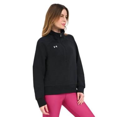 Imagem de Moletom de Treino Feminino Under Armour Rival Fleece Hoodie, Preto, GG