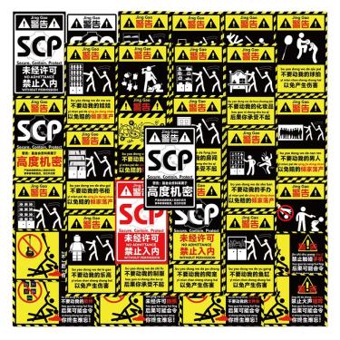 Imagem de Adesivos, SCPs, avisos de aquecimento, vinil impermeável, 43 unidades