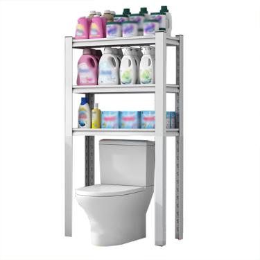 Imagem de SPXMQSS Unidade de armazenamento sobre vaso sanitário, prateleiras de armazenamento de máquina de lavar, economia de espaço de banheiro independente, rack aberto sobre prateleira de vaso sanitário com