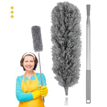 Imagem de Espanador Extensível Telescópico Microfibra Lavável Mop - FSS