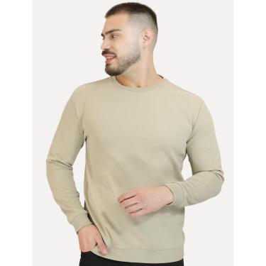Imagem de Moletom Dixen Masculino Crewneck Liso Cáqui Claro-Masculino