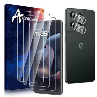 Imagem de Anoowkoa Pacote com 3 protetores de tela de vidro para Moto G 2026 + pacote com 3 lentes de câmera divididas Moto G 5G 2026 vidro temperado Flim.9H dureza. Sem bolhas. Antiarranhões. Sem bolhas. Fácil