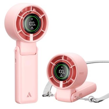 Imagem de Aecooly Ventilador portátil 3 em 1, ventilador portátil turbo, mini pessoal recarregável por USB [tempo máximo de resfriamento 22H], pequeno bolso dobrável alimentado por bateria para viagens, verão