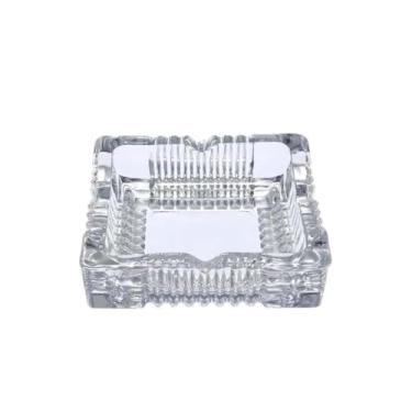 Imagem de Cinzeiro de Vidro Redondo Transparente, 11cm de Largura, 3,5cm de Altura, para Bar, Restaurante e Casa