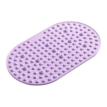 Imagem de Kokiya Tapete de massagem para os pés com acupressão, almofadas antiderrapantes para os dedos, design criativo em TPE, portátil e ideal para exercícios em, Roxo