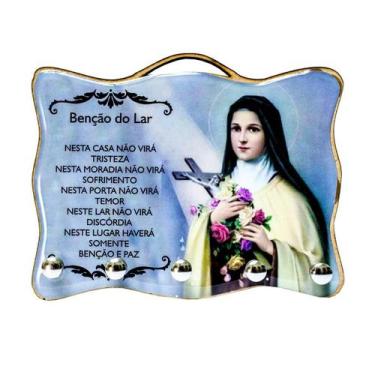 Imagem de Porta Chave Santa Terezinha Acabamento em Resina e MDF - SJO Artigos R