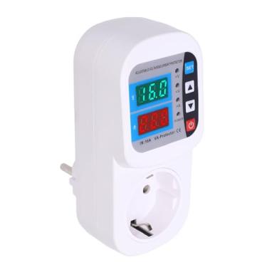 Imagem de Garosa Tomada Protetora contra Sobretensão de Tensão Ajustável 16A Com Display LCD Digital Proteção de Corrente Automática contra Sobretensão para Eletrodomésticos, Refrigerador, Ar