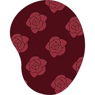 Imagem de Mouse Pad Ergonômico Gota Rosas Vinho Escuro