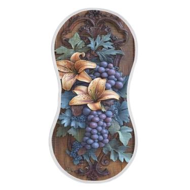 Imagem de xigua Conjunto de 2 panos de musselina de flor de lírio e uva, panos para arrotar supermacios e absorventes, roupas de arroto de algodão, presente de chá para recém-nascidos, bebês meninas e meninos