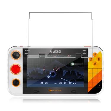 Imagem de NOUKAJU Protetor de tela para My Arcade Atari Gamestation Go, vidro temperado HD, dureza 9h, arranhões, anti-impressão digital, protetor de filme de vidro temperado para Atari Gamestation Go [1