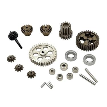 Imagem de Almencla Conjunto de engrenagens e rolamentos para caixa de câmbio de carro RC, peças e acessórios para veículos RC, faça você mesmo, engrenagem de transmissão
