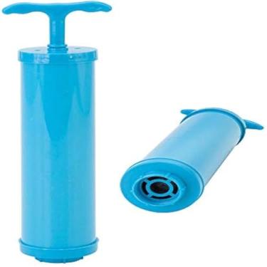 Imagem de Bomba de succao portatil, criacao de vacuo, embalagem de alimentos, compacta, pratica, azul e eficiente