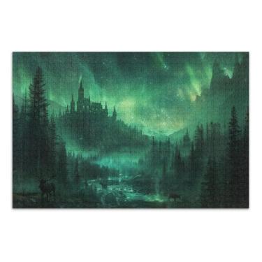 Imagem de Quebra-cabeças Dark Fantasy of an Ancient Castle de 1000 peças, quebra-cabeças exclusivos para adultos, jogos adultos para noite de jogos