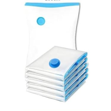 Imagem de Conjunto De Sacos De Armazenamento A VáCuo Para Bagagem – OrganizaçãO De Roupas E GestãO Do Guarda-Roupa(5,Sem bomba)