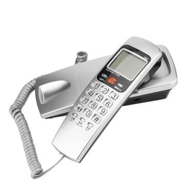 Imagem de Cocoarm Telefone Fixo Com Identificador de Chamadas, Botões de Cristal, Controle de Volume de Armazenamento de 30 Números, Com Anti-bloqueio DTMF, para Uso Em Escritório Doméstico (SILVER)