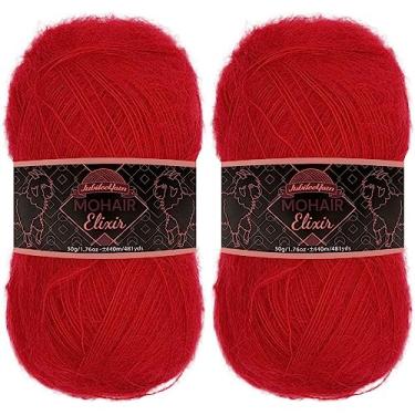 Imagem de JubileeYarn Fio de Elixir Mohair – Mistura de Lã para Bebês 50 g/novelo – Cosmopolitan – 2 novelos