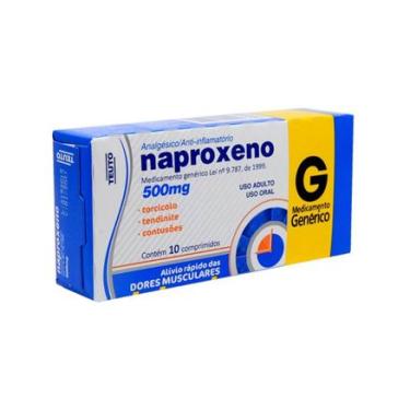 Imagem de Naproxeno 500mg 10 Comprimidos Genérico Teuto TEUTO