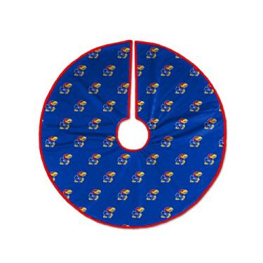 Imagem de Pegasus Sports Saia de árvore de Natal com logotipo NCAA Microplush 132 cm, Kansas Jayhawks