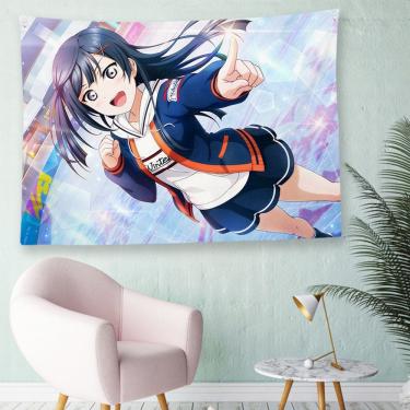 Imagem de Tapeçaria LoveLives Sunshines Wall 200 x 150 cm de fibra de microtecido