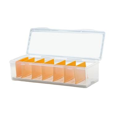 Imagem de Kokiya Caixa para guardar cartas colecionáveis, transparente, suporte para exibição, proteção de mesa, estojo de armazenamento prático e, 7 Partições