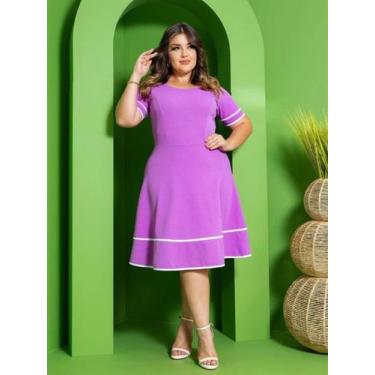 Imagem de Vestido Rodado Lindo Congresso Atacado Princesa Sem Estampa Barato - M