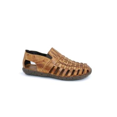 Imagem de Sandália Chinelo De Couro Masculino Avelã Florença - Pé Na Estrada, 41