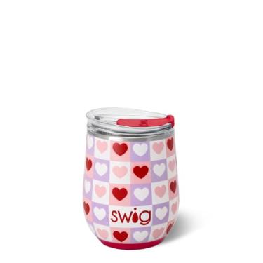 Imagem de Swig Life Copo de vinho de 340 g com tampa, aço inoxidável, lavável na lava-louças, portátil, copo de vinho com isolamento triplo (verifique sim)