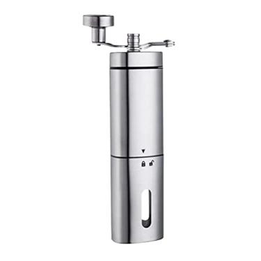 Imagem de Moedor de café expresso manual moedor de café de aço inoxidável com alça dobrável, moedor de grãos de café manual de cozinha triangular para casa e cozinha, moedores de café de escritório