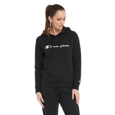 Imagem de MOLETOM FEMININO CHAMPION LOGO SCRIPT INK BLACK-Feminino