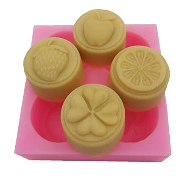 Imagem de Redxin Mold Molde de grau alimentício, 4 cavidades, rosa, coração, feito à mão, sabonete, chocolate, mousse, bolo, vela, gesso, artesanal, molde de silicone.