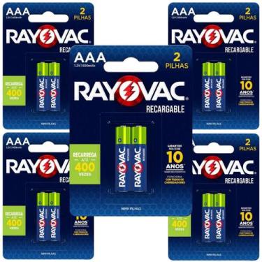 Imagem de 10 Pilha Recarregável para Telefone sem fio - Palito - AAA Rayovac