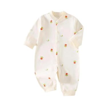 Imagem de Macacão De Algodão Para Bebê Recém-Nascido Com Manga Longa, Roupa De L